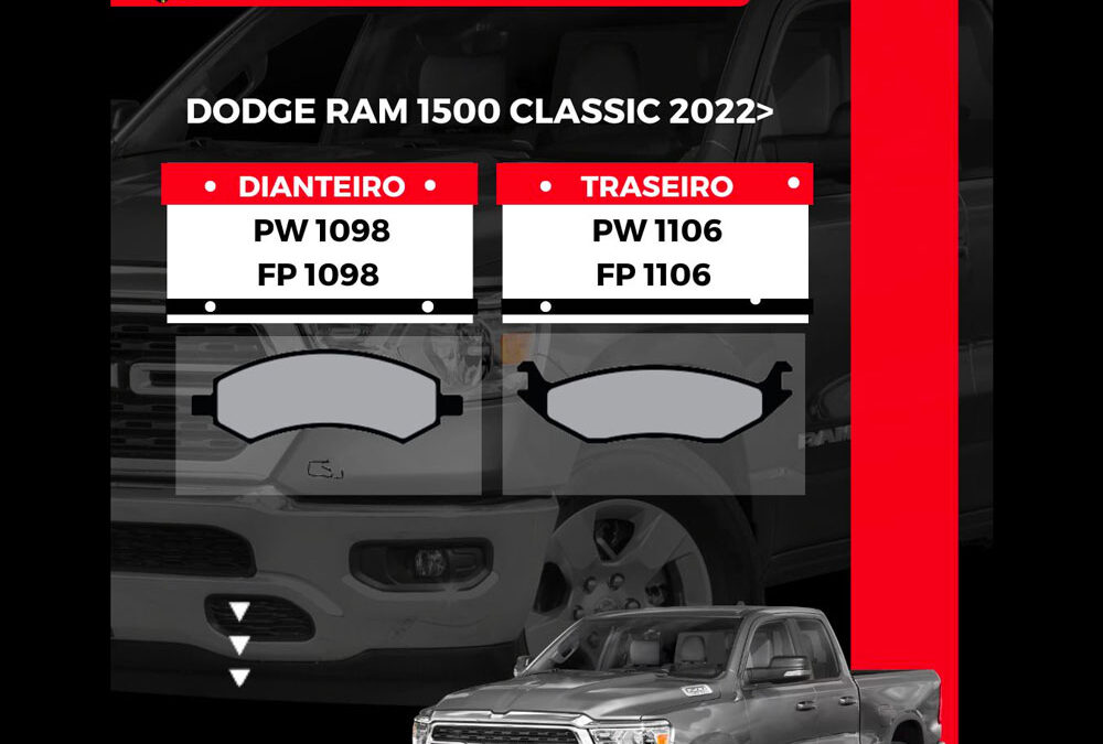 Pastilhas de Freio de Alto Desempenho para a Dodge RAM