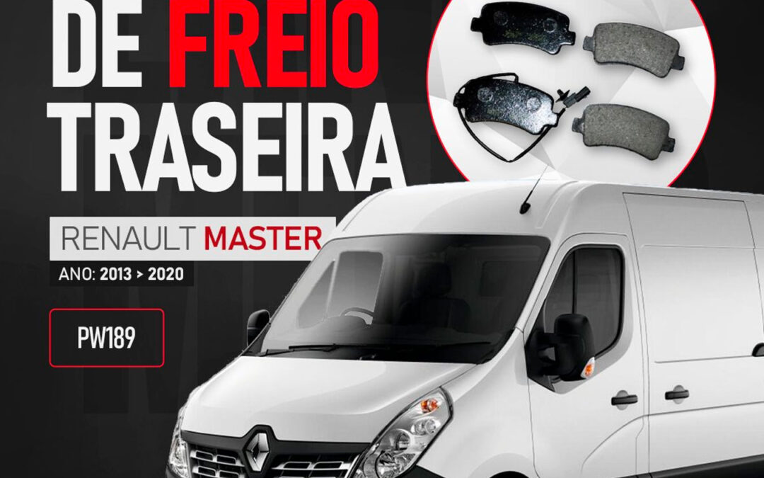 Pastilha de freio traseira Renault Master PW189