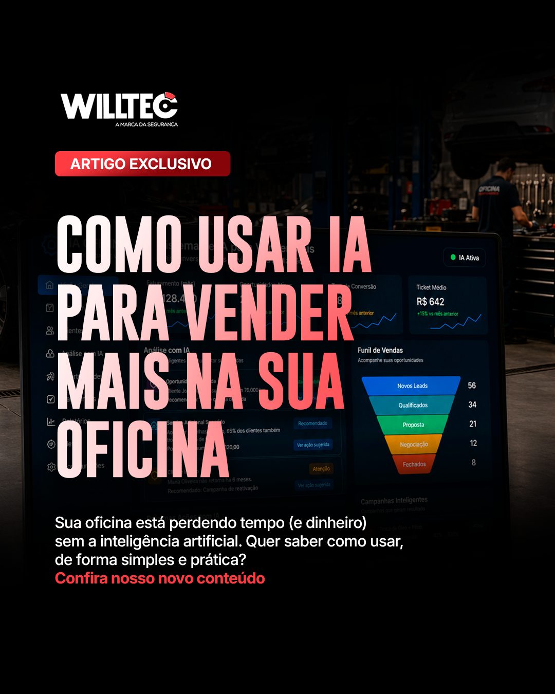 Inteligência artificial na sua oficina: como usar a tecnologia para vender mais e trabalhar melhor